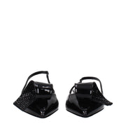 Prada Black Leather Flat Sandals
