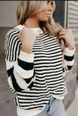 Women's Outerwear – Striped Knit Sweater | Image & Stylez