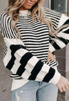 Abstract Illusions Striped Knit Sweater