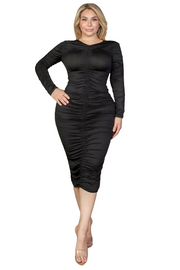 The Divas Ruched Midi Dress