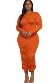 The Divas Ruched Midi Dress