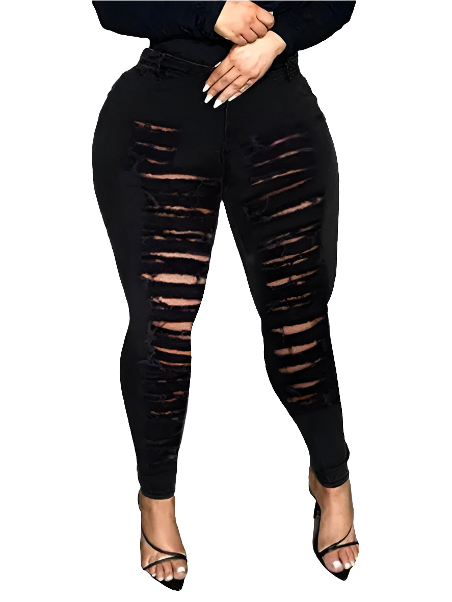 Skinny Ripped Jean Pants