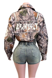 All Eyrs On Me Cropped Jacket