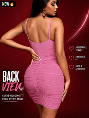 Snatched Pink Bodycon Dress  | Curve-Hugging Luxury Mini Dress