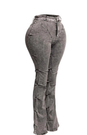 Goddess Pinched Flare Denim Pants