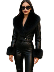 Luxurious Faux Leather Jacket