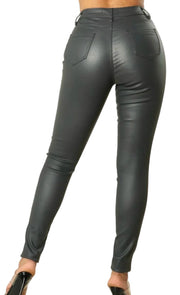 Sleek Physique High Waist Faux Leather Pants