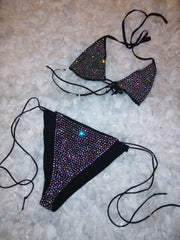 Image & Stylez LLCRhinestone SetWomen's Rhinestone SetWomen's Sparkle Sunset Drip Rhinestone Set Color Black Size:Lswimwear new arrivals