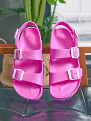 Image & Stylez LLCDoubleDouble Up SandalsComfortable Double Buckle With Ajustable Back Strap Soft Sandals