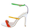 Stylish Living Color Heels with color block design, 4-inch heel.