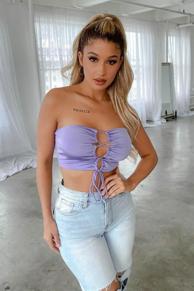 Image & Stylez LLCCrop TopWomen's Lace Up Crop TopEnhance your wardrobe with our Women's Lace Up Crop Top. Made with high-quality fabric, this top is both stylish and comfortable. The lace-up design adds a trendy toclothing