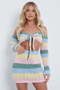 Image & Stylez LLCPose Crochet Skirt SetStrike A Pose Crochet Skirt SetCrochet Multi Color Skirt SetSets